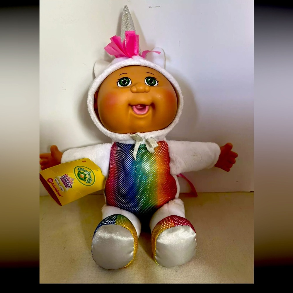 Cabbage Patch Kids Aria Unicorn Cuties White Rainbow 12" Plush Dolls CPK New